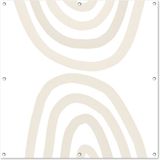 Poster de jardin - Arc-en-ciel - Pastel - Design - Peinture de jardin - Décoration murale - Toile de jardin - Jardin - 100x100 cm