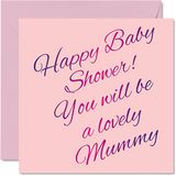 Nieuwe babykaart meisje of jongen Je zult een mooie mama zijn voor babyshower, goed gedaan Gefeliciteerd nieuwe babykaarten, Welcome To The World Home Gifts, 145mm x 145mm Baby Wenskaarten voor ouders