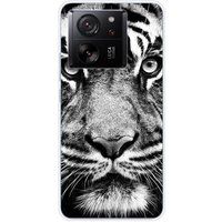 1001 coques Xiaomi Bedrukt siliconen hoesje compatibel met Xiaomi 13T Tigre blanc et noir