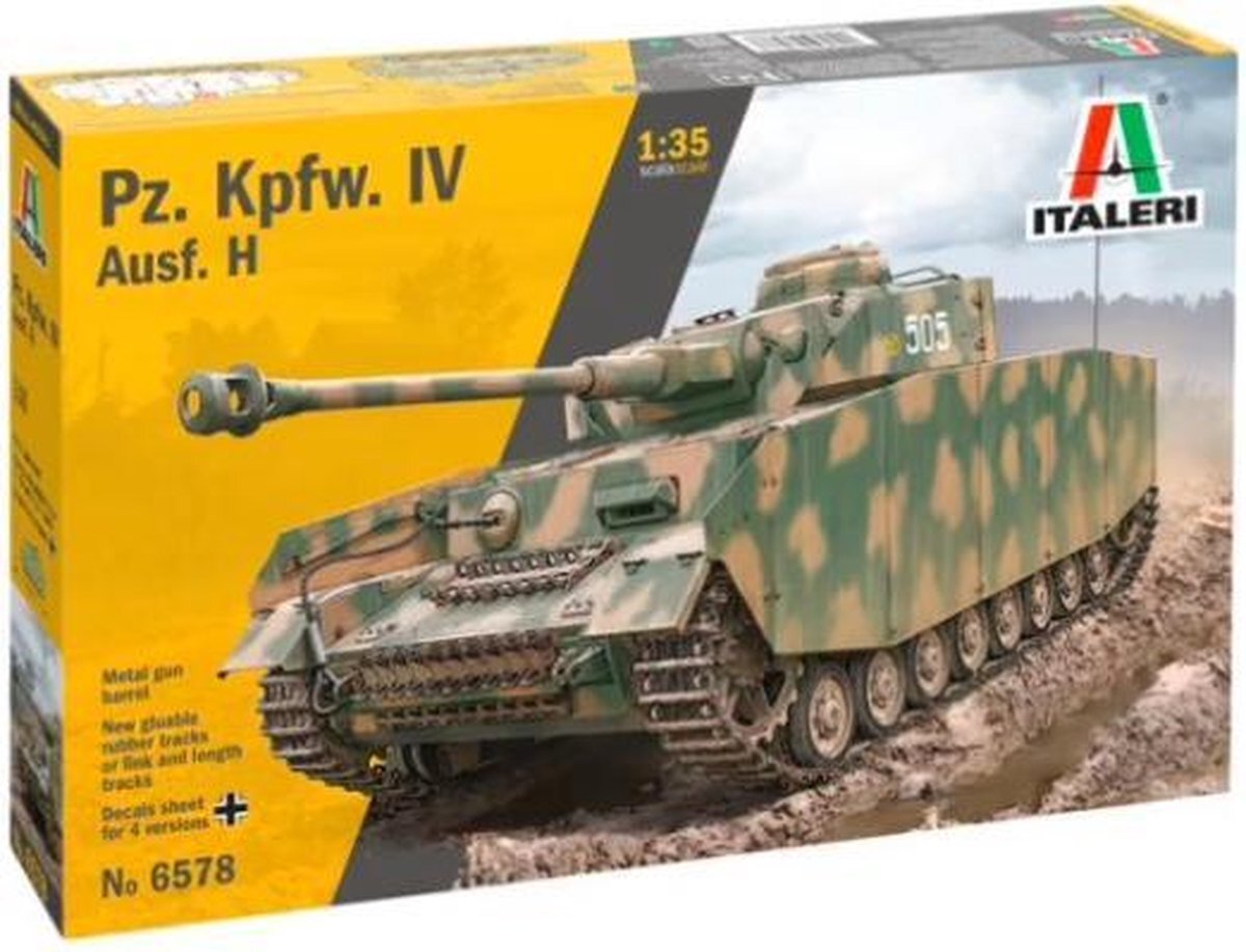 Italeri 6578S 1:35 Dt. Pz.Kpfw. IV KwK 40L/48 - Standmodelbouw, knutselen, hobby, lijmen, plastic bouwpakket, detailgetrouw, bouwpakket, ongelakt