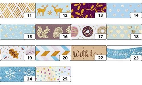 Folia decoratieve tape WashiTape Hotfoil Gold Hartjes 26118