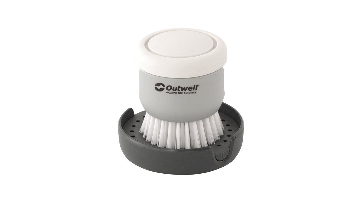Outwell Kitson Beard Brush with Soap Dispenser - Black/White
