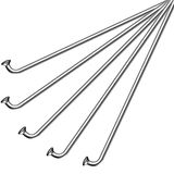 cyclingcolors 5 x fietsstraal, diameter 14 g, 2 mm, verchroomd staal, zonder moer, recht, cyclus, MTB, straat, stad, wiel, 195 mm