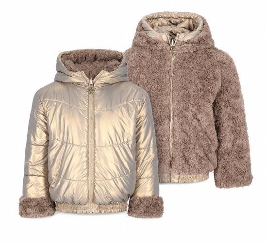 Le Chic reversible winterjack BORDO C607-5225 / Gold - maat 146/152