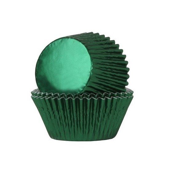 House of Marie Cupcake Cups Folie Groen 51x28mm - 24st - 8718375852095