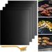 Kezidhp feuille de cuisson réutilisable pour four, set de 4, silicone, 40 x 32 cm