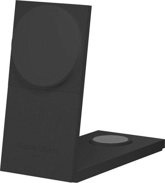 Native Union Rise 3-in-1 Wireless Charger for iPhone, Airpods and Apple Watch - Black - MagSafe - Qi2 - 15W