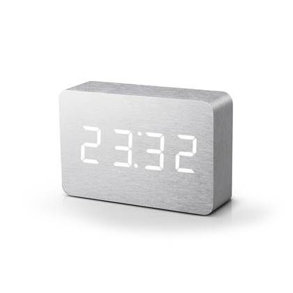 Gingko Brick Click Wekker - MDF, hout - 0700900317085