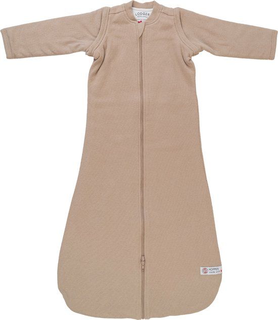 Lodger Hopper - Baby Slaapzak Winter met afritsbare mouwen - 80cm - 3.3 TOG - Autostoel - Beige