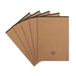 Clairefontaine 103636C - Pakket 5 Bovengelijmde Kraft Notitieblokken Flying Spirit