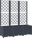 vidaXL Jardinière avec treillis 120x40x136 cm polypropylène bleu gris