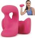 Halterset pour femme, haltères en néoprène, set de 2, rose