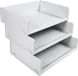 Exacompta 6x MULTITRI Letter Tray - Large Format Horizontal - Light Grey