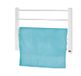 Jocca Radiateur sèche-serviettes électrique pour mur de salle de bain, sèche-serviettes, séchage, préchauffage, chauffage rapide des serviettes, indicateur lumineux, faible consommation d'énergie, kit de montage inclus (blanc)