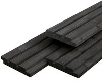 Merkloos Triple profiel Midden-Europees vuren zwart gespoten 2,2x14,0x300 cm