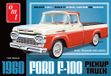AMT 1407 1960 Ford F-100 met Trailer - Amerikaanse Auto Plastic - 1:25 - Modelbouw