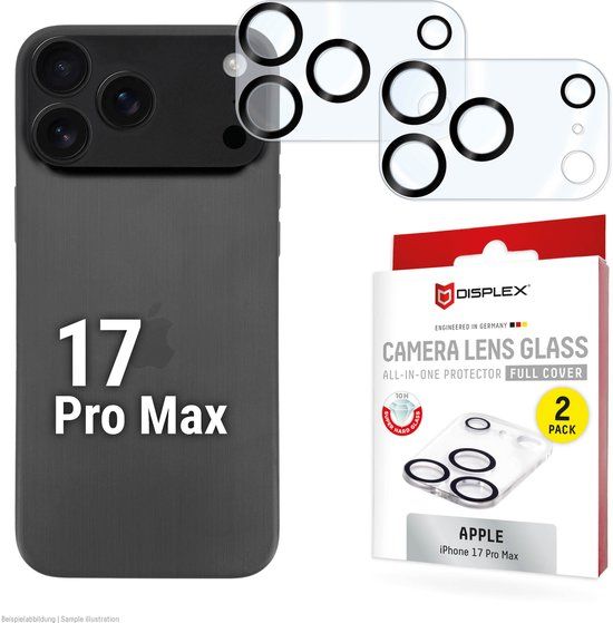 Displex CamGlass All-In-One Camera Protector geschikt voor Apple iPhone 17 Pro Max