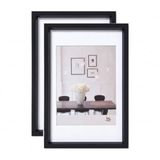 Walther Design Steel Style ES015BD Fotolijsten, Zwart, 10 x 15 cm, Kunststof Lijst, Verpakking Van 2