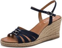 Tamaris - Dames - Plateau Sandalen - Blauw - Maat 41