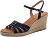 Tamaris - Dames - Plateau Sandalen - Blauw - Maat 41