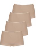 Sloggi lot de 4 Feel Sensational short Femme - beige