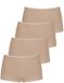 Sloggi lot de 4 Feel Sensational short Femme - beige