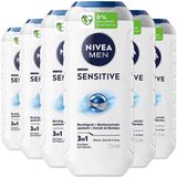 NIVEA Men Shampoo & Douchegel 3in1 Sensitive - 6 x 250 ml