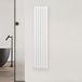 Radiateur mural, 942W, acier, blanc, 25x120 cm, avec raccordement central