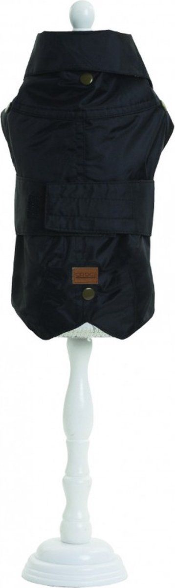 Croci C7074987 waterafstotende hondenjas - Zwart - 15 cm