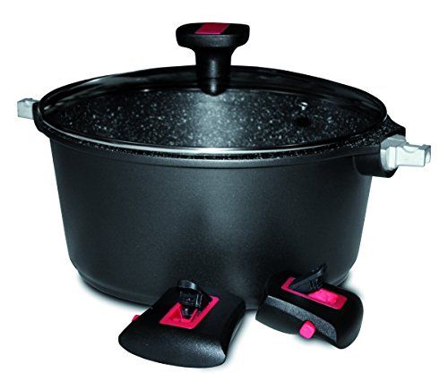 Baumalu 383605 Kookpan met deksel - 24 cm - Granit Pro - Zwart