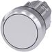 Siemens 3SU10500AB600AA0 3SU1050-0AB60-0AA0 Druktoets Metalen frontring, Hoogglans, Bedieningsknop vlak Knop Wit 1 stuk(s) Piece