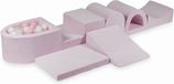 Viking Choice Ensemble de jeu en mousse Rose pâle 7 pièces - piscine à balles & 100 balles Blanc Rose