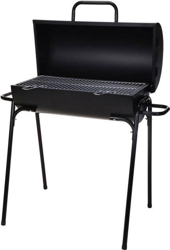 Houtskoolbarbecue - 89 cm - Zwart - Open grillbarbecue - 60x30 cm grilloppervlak