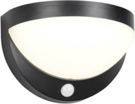 Reality Leuchten COBRE R24716132 Solar Wandlamp met Bewegingssensor - Zwart