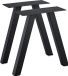 Merkloos Pied de table Palmira - Acier - Set de 2 - 42x30cm - Noir