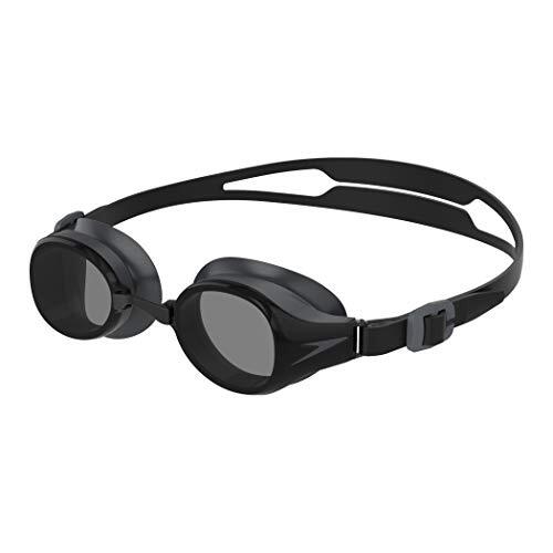 Speedo Unisex Hydropure zwembril, zwart/grijs, one size