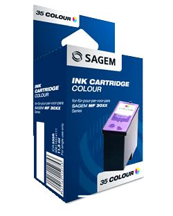 Sagem ICR335R Inktcartridge Cyaan, Geel, Magenta