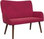 vidaXL 2-Zits Sofa Wijnrood 115 x 61 x 87 cm fluweel