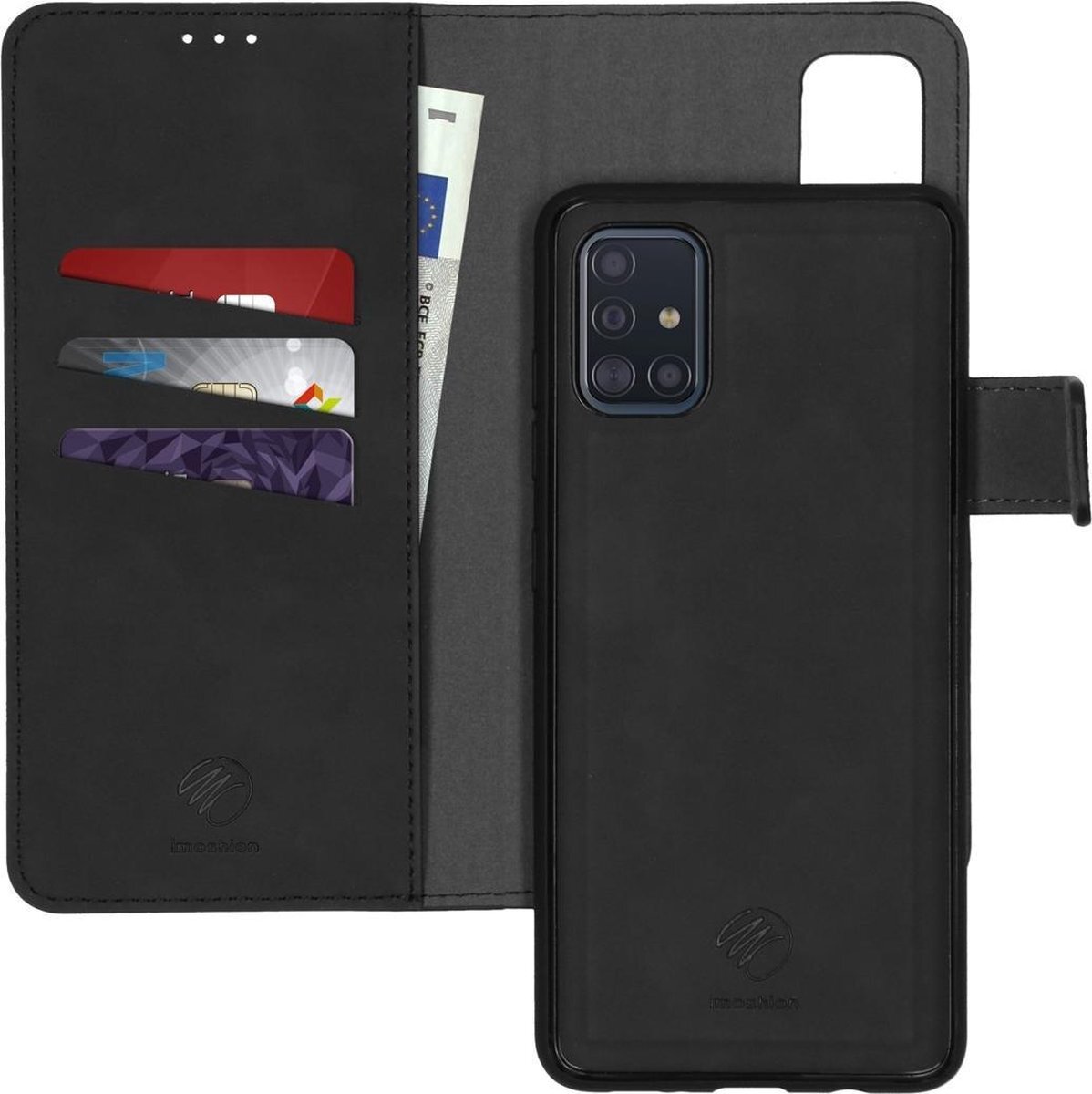 imoshion Uitneembare 2-in-1 Luxe Booktype Samsung Galaxy A51 hoesje - Zwart zwart