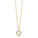 ZINZI Collier en argent plaqué or ancre avec pendentif trèfle de luxe (15mm) entièrement serti de zircones blanches 45-48cm ZIC2617Y