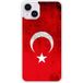 Apple iPhone 15 Drapeau turquie Verstevigd hoesje met sublimatie bedrukking
