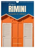 La Calvendo La plage de Rimini Parasol et cabines (Calendrier mural 2027 DIN A4 horizontal), CALVENDO calendrier mensuel