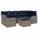 vidaXL - Banc de jardin - Ensemble - Gris - 55 x 55 x 37 cm - polyrotin