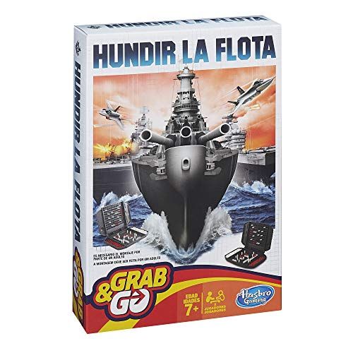 Hasbro – Sink The Fleet, Travel Game (B09951750) Spaans/Portugese versie veelkleurig
