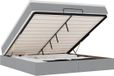 vidaXL Lit coffre avec matelas, gris clair, 160x200 cm, tissu