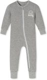 SCHIESSER Pakje met voet Baby Onesies Grijs Melange Katoen Elastaan Unisex 4-6 mnd