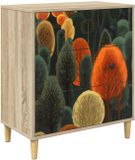 vidaXL Ladekast ZAANDAM Bosprint 66 x 36,5 x 75 cm Bewerkt hout Sonoma