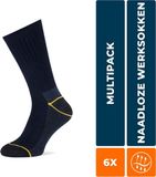 Stapp 6-Pack Werksokken Badstof Zool Marine 39-42