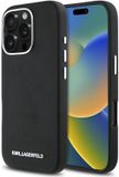 Karl Lagerfeld Saffiano - Hoesje - iPhone 16 Pro Max - MagSafe - Zwart