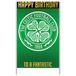 Celtic Football Club verjaardagskaart, verjaardagskaart voor familieleden, wordt geleverd met stickers om te personaliseren met je bijschrift, mama, papa, kleinzoon, vriend, open verjaardagskaart